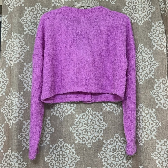 Cropped Cardigan- Teddy Bear Soft - Picture 3 of 8